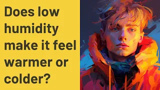 Does low humidity make it feel warmer or colder?