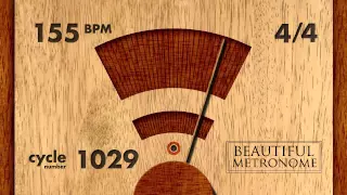 155 BPM 4/4 Wood Metronome HD