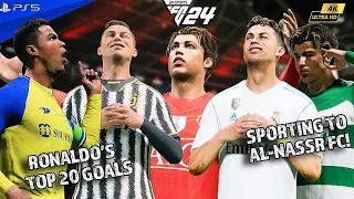 Ronaldo's Top 20 Goals  - From Young Gun to Icon! -  20 Best Goals for Every Club He Played | PS5 4K