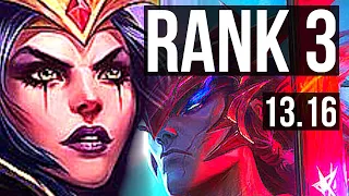 LEBLANC vs YONE (MID) | Rank 3, Rank 2 LeBlanc, 9/0/5, 1.8M mastery | EUW Challenger | 13.16