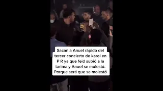 Sacan a Anuel rápido del tercer concierto de Karol G #shorts