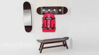 Perfect & original gift for skateboarders: skateboard wall mirror for bedroom / bathroom