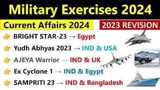 Military Exercises 2024 Current Affairs | 2023 Revision | Current Affairs 2024 |