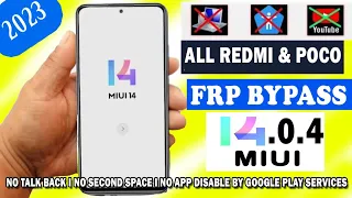 All redmi miui 14.0.4  frp bypass. Android 13.poco m6 pro 5g.