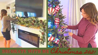 CHRISTMAS 2021 DECORATE WITH ME (tips on how to decorate your mantle & tree + DIY decor and crafts)