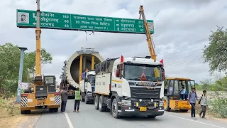 It is very difficult to save a truck with 452 tires. 4 trucks pull together.