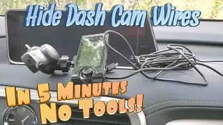 How to HIDE Dash Cam Wires in 5 Minutes (NO Tools Required) Step by Step