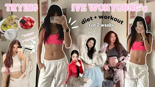 trying kpop idol IVE WONYOUNG workout for 2 WEEKS 🥵 *INTENSE* before and after results