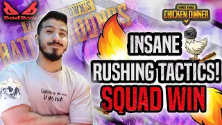 INSANE RUSH GAMEPLAY PUBG SQUAD WIN!🔥😈