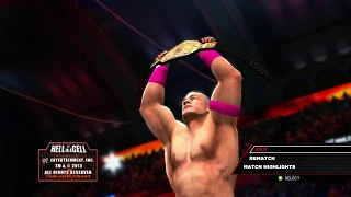 WWE John Cena World Title Win #14: Hell in A Cell 2013 - Alberto Del Rio vs John Cena (WWE 2K14)