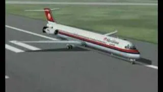 Landing at LIML MD82 Meridiana