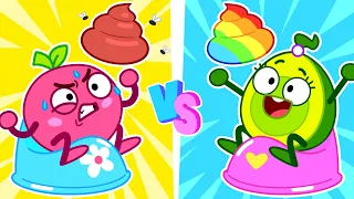 🚽Rich vs Poor Poo💩 🌈 Potty Training with Avocado Babies 🧻 Kids Stories by Pit & Penny Family🥑