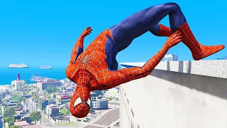 GTA 5 Spiderman Crazy Ragdolls Compilation (Spider-Man Jumping Fails)