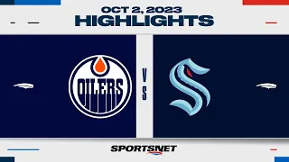 NHL Pre-Season Highlights | Oilers vs. Kraken - October 2, 2023