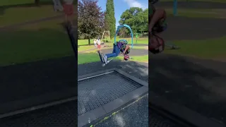 PUBLIC TRAMPOLINE SCOOTER FRONTFLIP!!