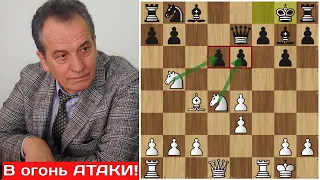 💥 Жертва 2 КОНЕЙ и уничтожение ДРАКОНА в 19 ходов! Б.Злотник - Е.Гик  ♟ Шахматы