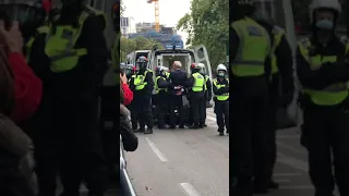 Dr. Heiko Schoning arrested & forced into a Police van on Sat Sep 26th