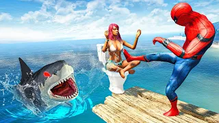 GTA 5 Water Ragdolls | SPIDERMAN Jumps/Fails ep.76 (Funny Moments) | GTA 5 Ragdolls | GTA 5 Falls