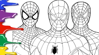 3 Versions Of Spiderman Coloring | New Spider-man Coloring Pages