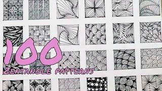 100 zentangle patterns || 100 Doodle Patterns || Zentangle Patterns || Mandala Patterns