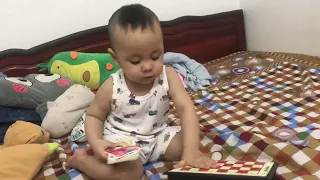 Baby learns to play chess