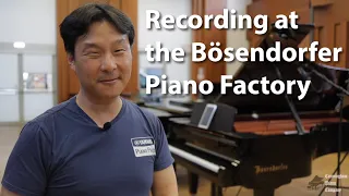 Recording an album at the Bösendorfer piano factory showroom