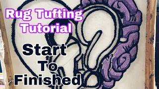 Rug Tufting Tutorial From Start To Finish Then Shipping It To Customer