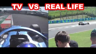 F1 Car Speed | Tv vs Real Life
