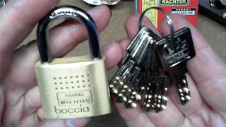 [169] Burg Wachter Boccia 40mm Brass Padlock picked open