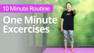 ONE MINUTE Exercises | 10 Minute Daily Routine