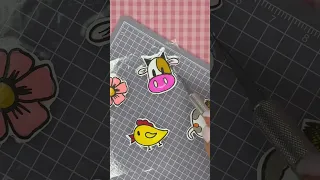 How to make cute stickers at home | tutorial 🐈 #shorts