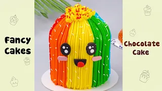 Colorful Cactus Cake Decorating Idea