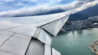 HEAVY TAKE OFF Cathay Pacific Boeing 777-300ER in Hong Kong International Airport