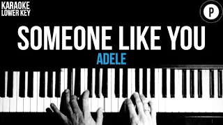 Adele - Someone Like You Karaoke SLOWER Acoustic Piano Instrumental Cover Lyrics LOWER KEY