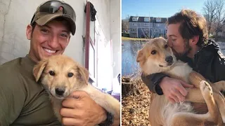 Soldier falls in love with puppy overseas, Watch moment they’re finally reunited in USA