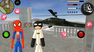 Süper Kahraman Yarasa Çöp Adam 😍 - Batman Stickman Rope Hero Army Base #10 - Android Gameplay