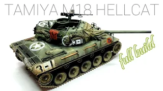 1/35 TAMIYA US TANK DESTROYER M18 HELLCAT (full build）Latest Kit #scalemodelpainting #howtopaint