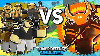 [FEB UPDATE] GOLDEN CROOK BOSS VS MOLTEN MODE | Tower Defense Simulator