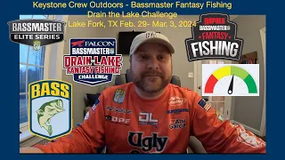 Keystone Crew’s Bassmaster Fantasy Fishing picks- Lake Fork Yantis, TX Feb. 29-Mar. 3, 2024