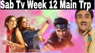 Sab Tv Week 12 Main Trp List || Baalveer returns, TMKOC,TYHM