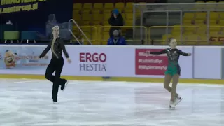 Darya RABKOVA Vladyslav GRESKO BLR FS Junior Pairs Mentor Torun Cup 2018