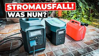 Stromausfall durch Blitzeinschlag! Dank Powerstation und Notstrom-Generator Autark