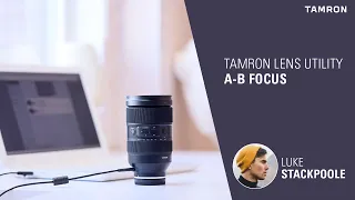 TAMRON Lens Utility – A-B Focus (English)