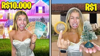 NATAL DE R$ 1 REAL VS NATAL DE R$ 10.000 REAIS !