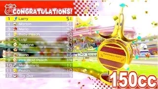 Mario Kart 8 - Banana Cup 150cc with Larry - No Star Ranking T_T