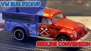 Hot Wheels VW Bug Pickup Redline Conversion (Abridged)