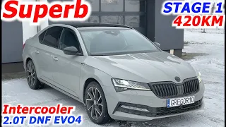 Skoda SuperB 2.0T 420KM DNF EVO4 MY2023 Stage 1 + Intercooler GREGOR10 ChipTuning Przyrost 100Koni !