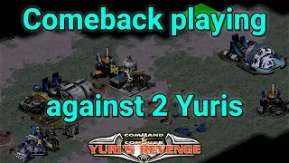 Comeback playing against 2 Yuri factions on the map Oil in Center - Red Alert 2 Yuri's Revenge