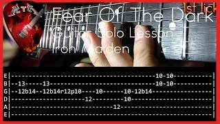 Fear Of The Dark Guitar Solo Lesson - Iron Maiden (with tabs)