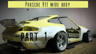 1/18 Custom Porsche 911 (996 to 997) Wide Body build step by step